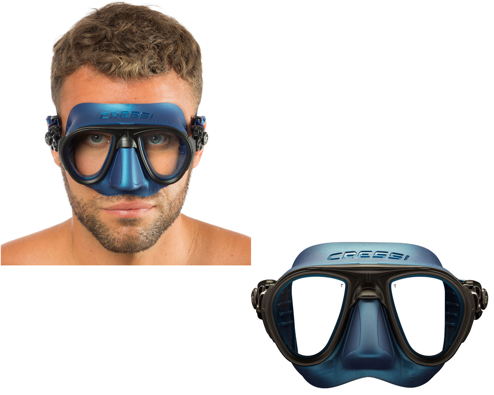 Foto 3 pulgar | Visor Cressi Calibro Nery Adulto Unitalla Lentes Transparentes color Azul