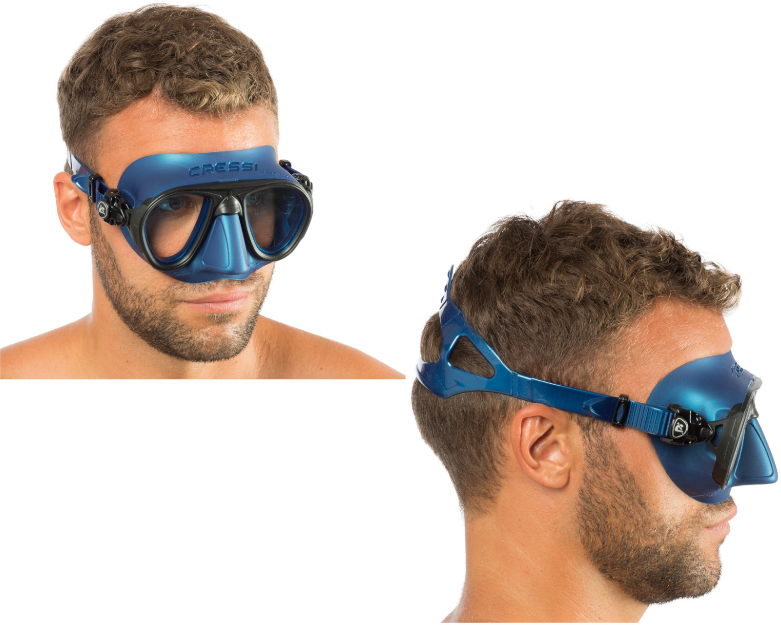 Foto 4 pulgar | Visor Cressi Calibro Nery Adulto Unitalla Lentes Transparentes color Azul