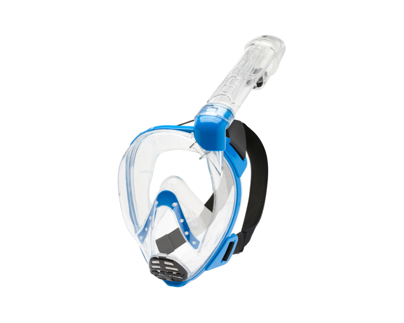 Foto 2 pulgar | Máscara Full Face Cressi Baron color Transparente con Azul Ideal para Snorkeling Talla M/L