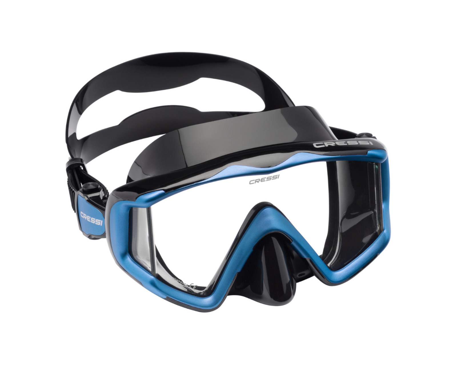 Foto 2 pulgar | Visor Máscara Cressi Liberty Triside para Snorkeling y Buceo color Negro/Azul para Adulto