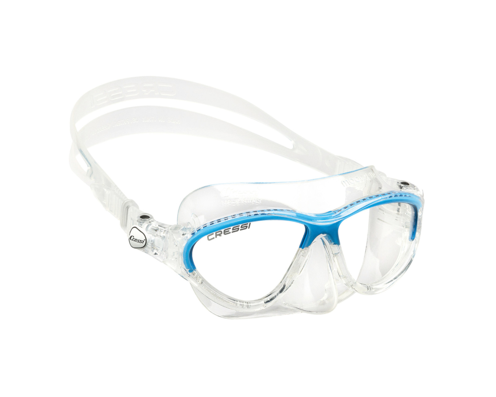 Foto 2 pulgar | Visor Goggle Cressi Moon para Snorkeling  Talla 7-15 años Color Transparente/Azul