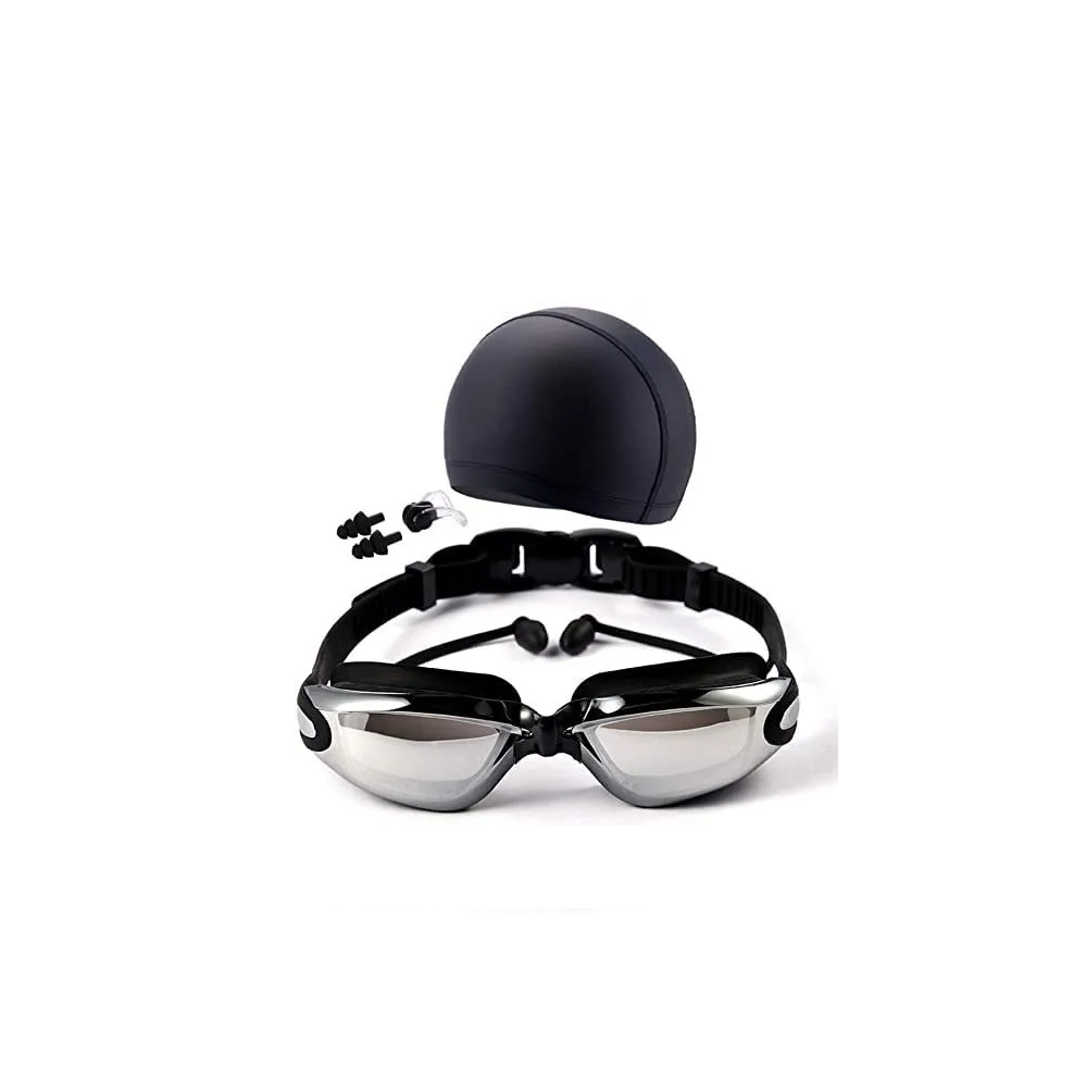 Foto 1 | Kit de Natación Googles Gorra Tapones Auditivos y Clip de Nariz