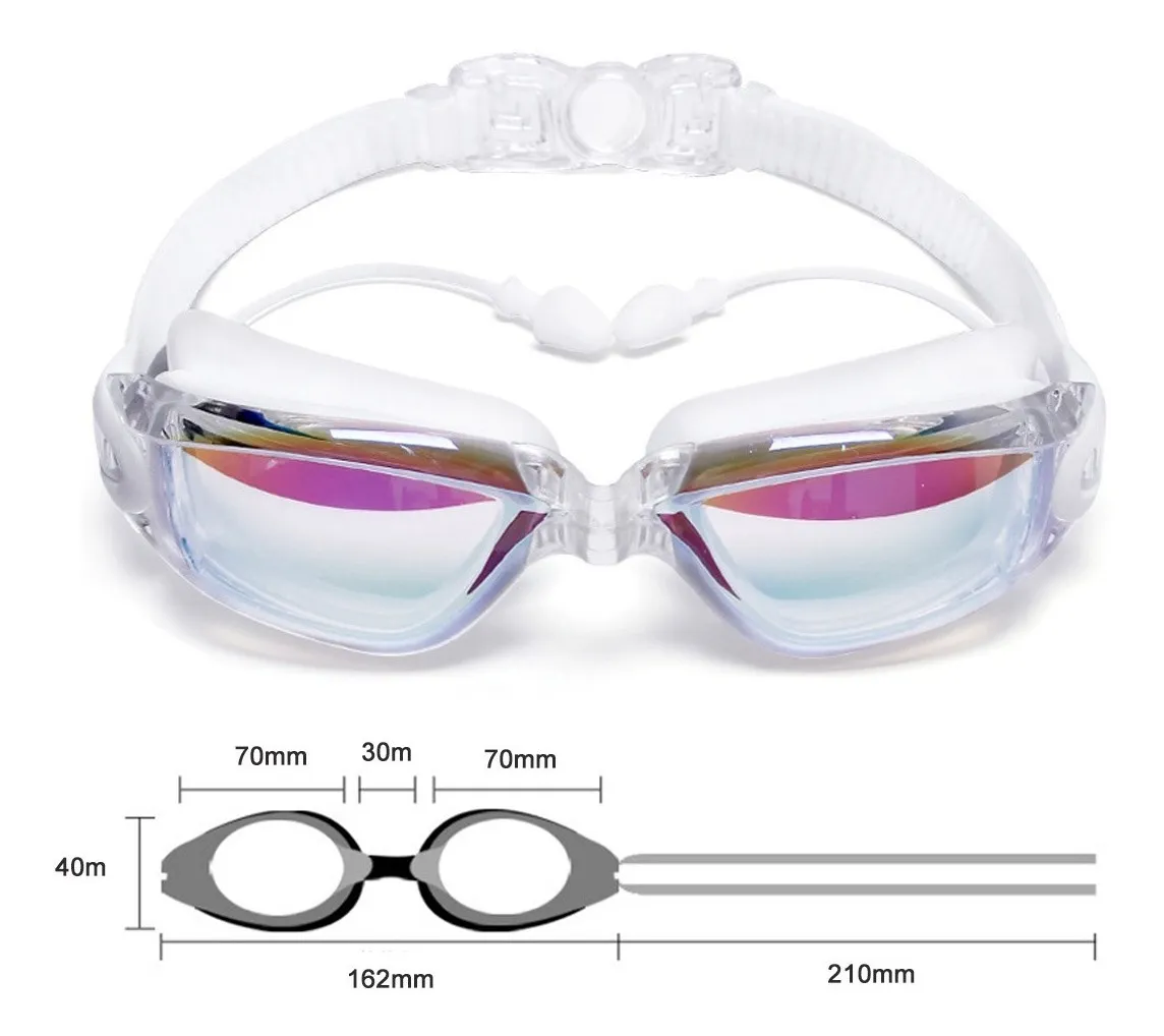 Foto 4 pulgar | Gafas De Natación Malubero 3 en 1 Protección UV y Recubrimiento Color Blanco