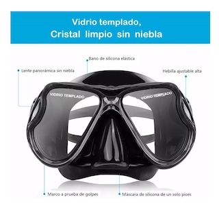 Foto 3 | Gafas Anti Niebla BELUG color Negro Máscara de Buceo