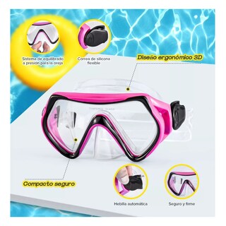 Foto 2 | Gafas Anti Niebla BELUG Máscara de Buceo color Rosa