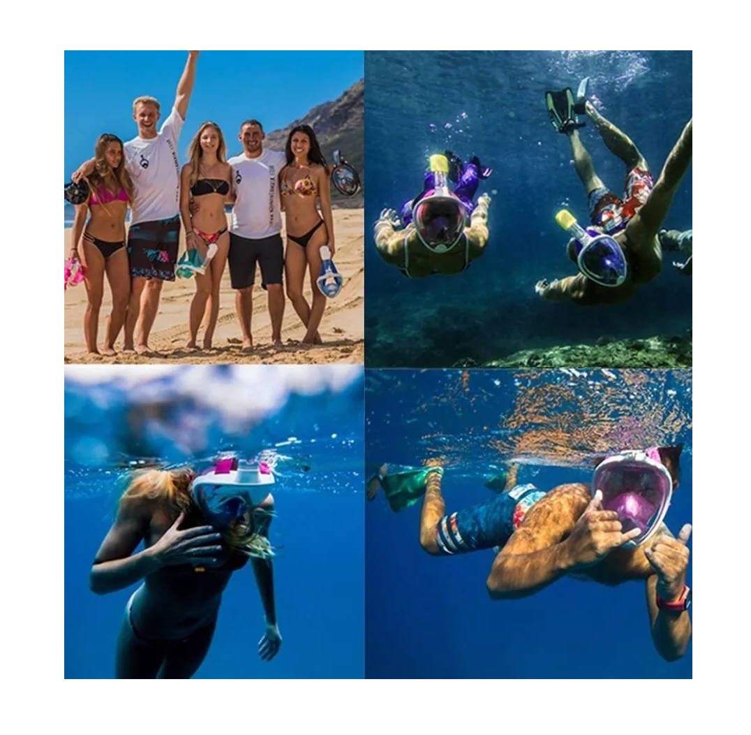 Foto 4 pulgar | Mascara Snorkel 180º Belug Rango de Visión Lentes Antiniebla color Azul