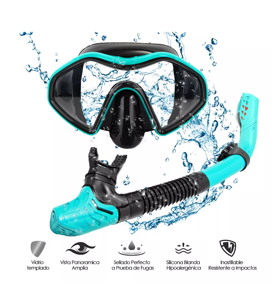 Foto 3 pulgar | Visores de Snorkel Mascara Anti Niebla Eo Safe Imports Esi-7397 Multicolor