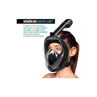 Foto 2 | Mascara Snorkel 180º Rango de Visión Lentes Antiniebla Eo Safe Imports Esi-8477 color Rosa