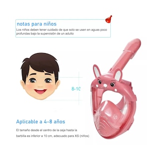 Foto 2 | Máscara Snorkel Vista Panorámica Eo Safe Imports Esi-8481 color Rosa Infantil