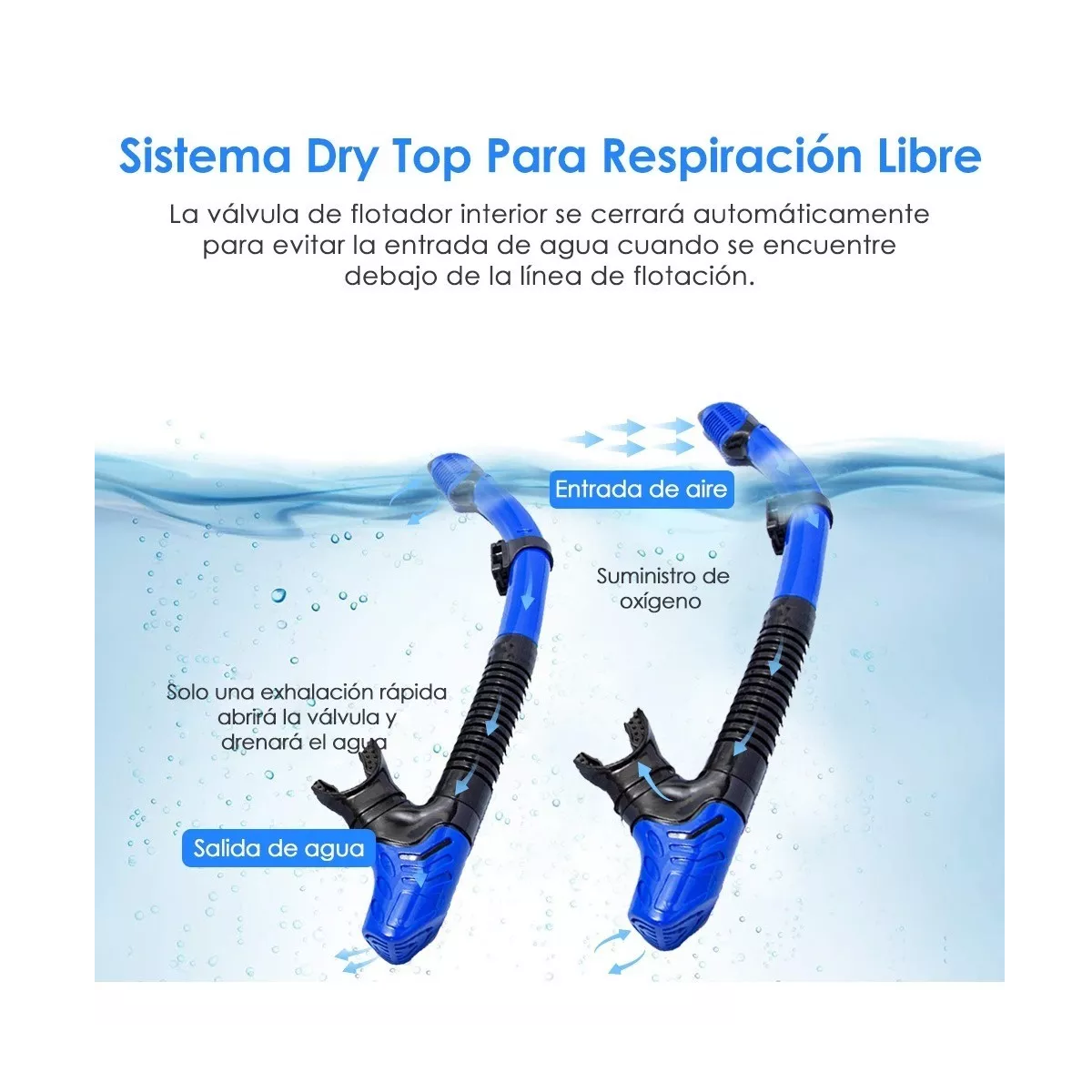 Foto 4 pulgar | Mascara de Snorkel Visores Buceo 180º Lentes Anti Niebla Eo Safe Imports Esi-8480 color Negro