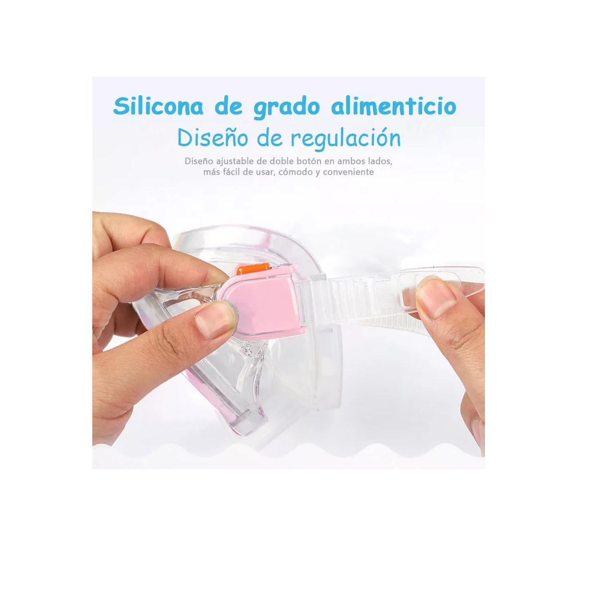 Foto 4 pulgar | Gafas Anti Niebla y Snorkel Infantil Eo Safe Imports Esi-11185 Rosa