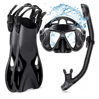 Foto 1 | Gafas De Buceo Templado De Hd Snorkel Aletas Equipo De Buceo Eo Safe Imports Esi-16259 Negro