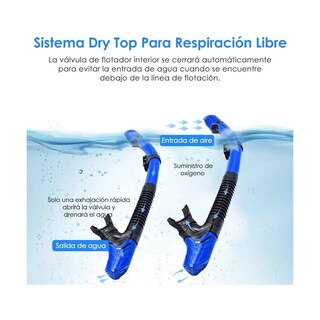 Foto 3 | Mascara De Snorkel Visores Buceo 180º Eo Safe Imports Esi-11187-1 Azul