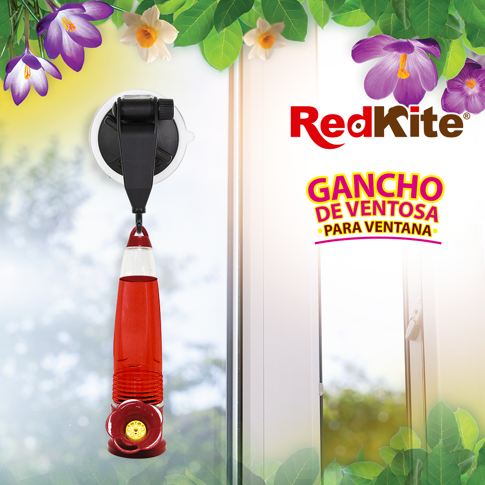 Foto 3 pulgar | Gancho Ventosa para Ventana Redkite para Colgar Bebedero o Alimentador para Aves Soporta hasta 2 K
