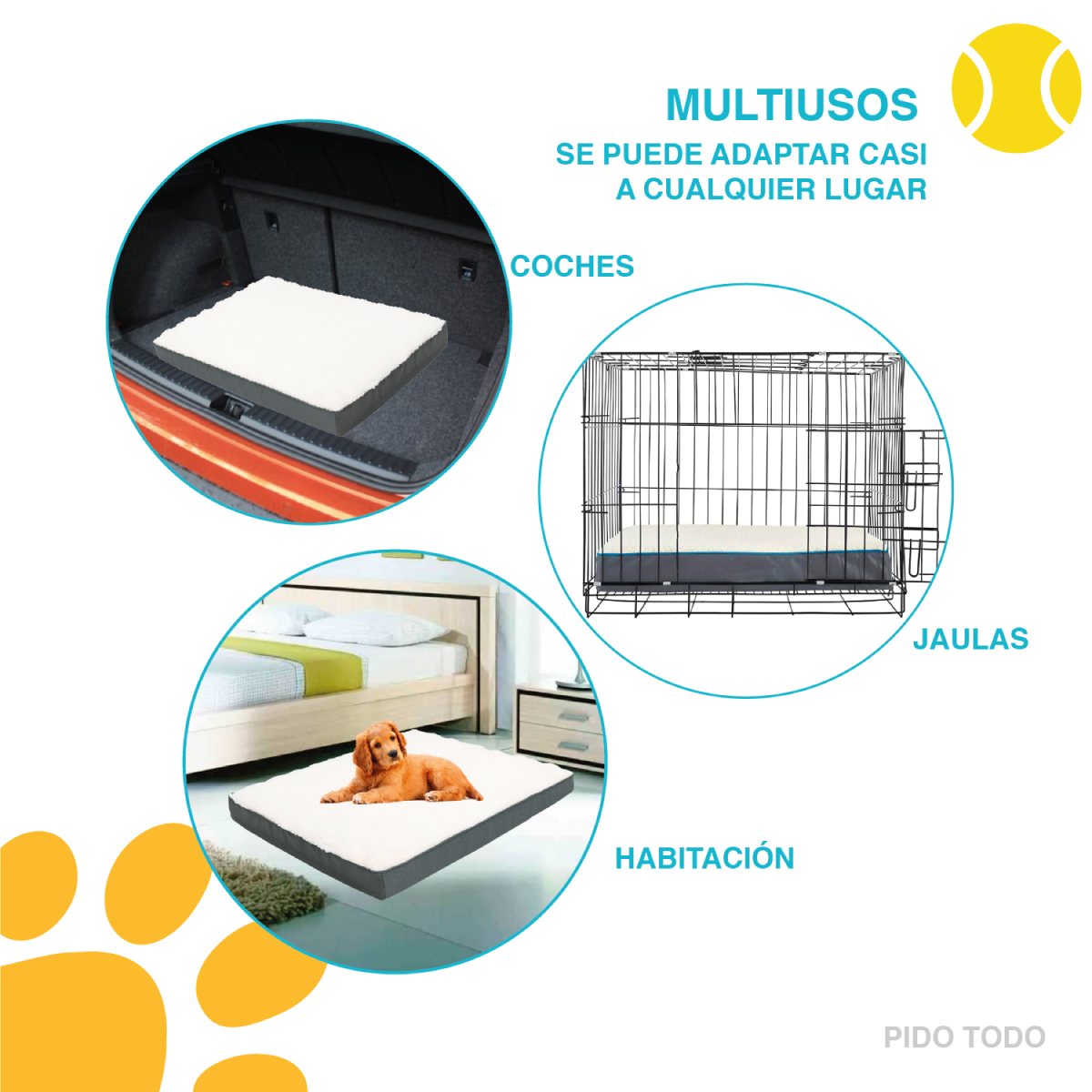 Foto 8 | Cama Ortopédica de Espuma Poli Pets para Mascota Extra Grande