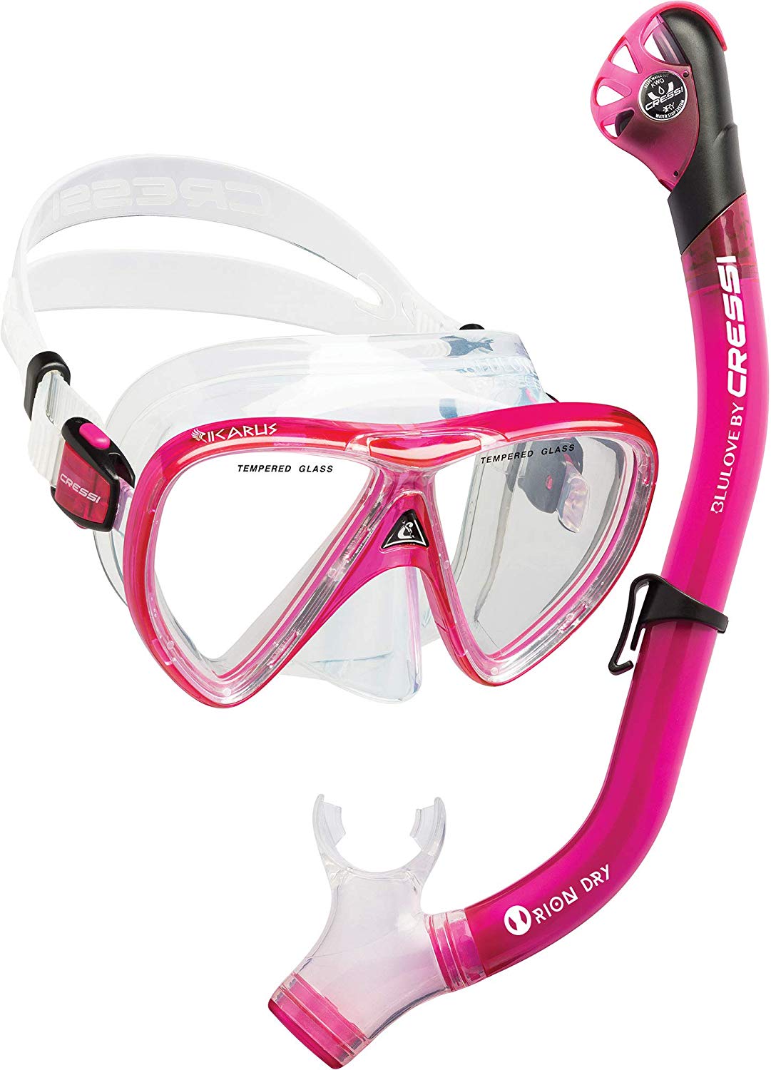 Foto 2 pulgar | Combo Cressi Ikarus & Orion Dry Adultos color Transparente/Rosa