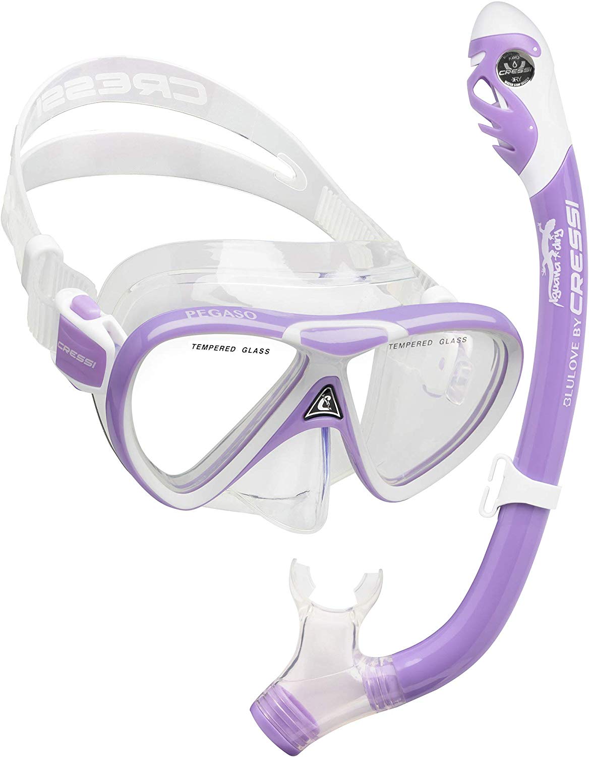 Foto 1 | Combo Cressi Pegaso & Iguana Dry Infantil 2-7 Años color Lila/Blanco