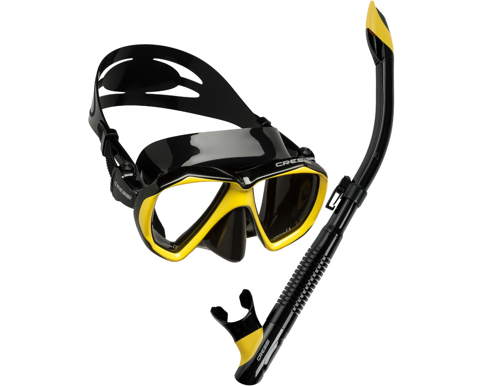 Combo Cressi Ranger y tao Unitalla color Negro/Amarillo para Adulto $1,275