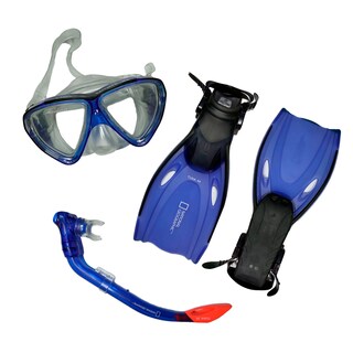 Foto 2 | Combo de Snorkel con Visor y Aletas National Geographic Snorkeler 3106 Jr Azul