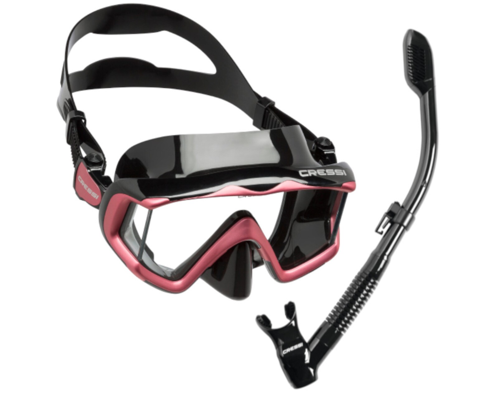 Combo Cressi Liberty 3 y Supernova Dry para Snorkeling de Adultos color Negro con Rosa $1,367