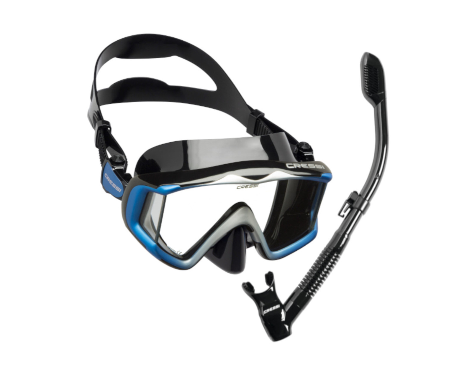 Foto 1 | Combo Cressi Liberty 3 & Supernova Dry para Snorkeling de Adultos color Negro/Azul
