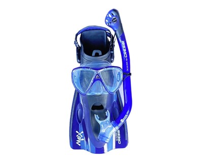 Foto 1 | Set Cressi Mex Icarus Orion Dry Ajustable S/ M 24/27 Mx color Azul para Snorkeling y Natación