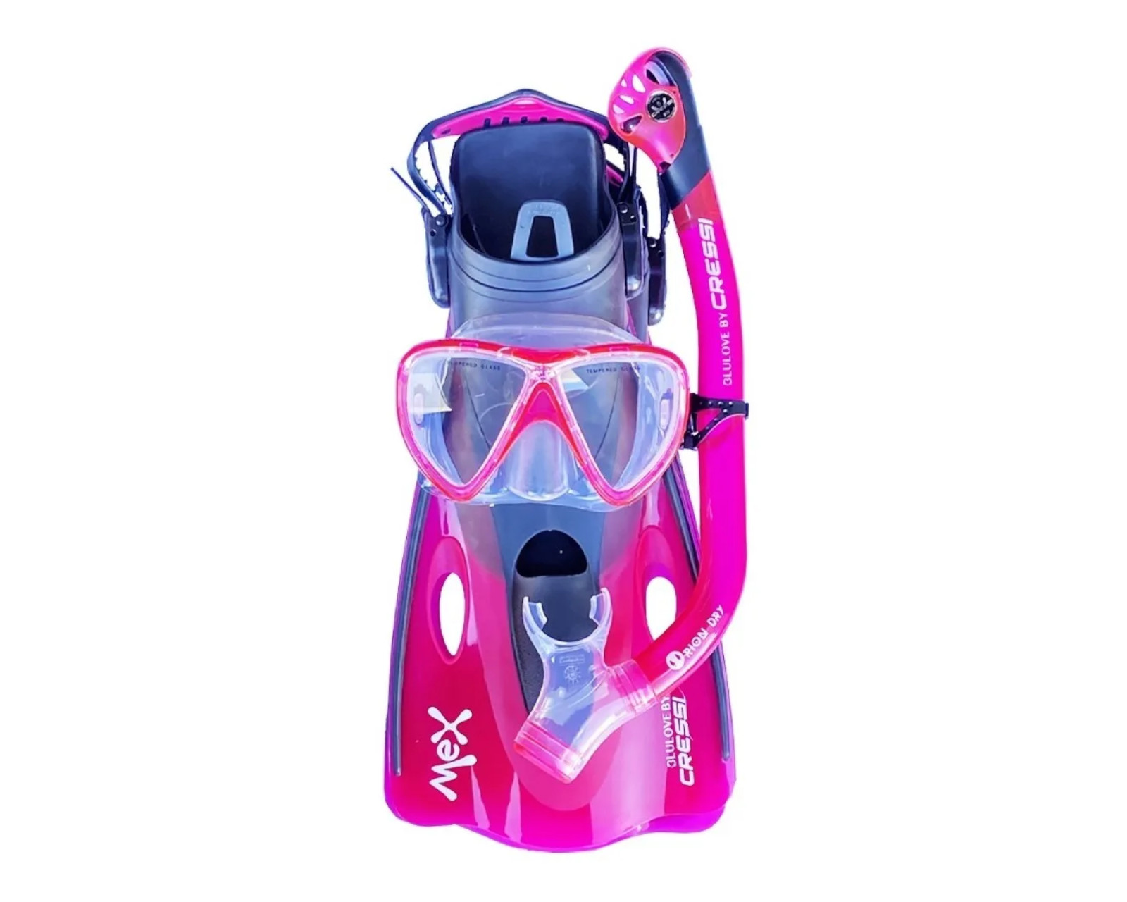 Foto 2 pulgar | Set Cressi Mex Icarus Orion Dry  Ajustable L/ Xl 27/30 Mx color Rosa para Snorkeling y Natación
