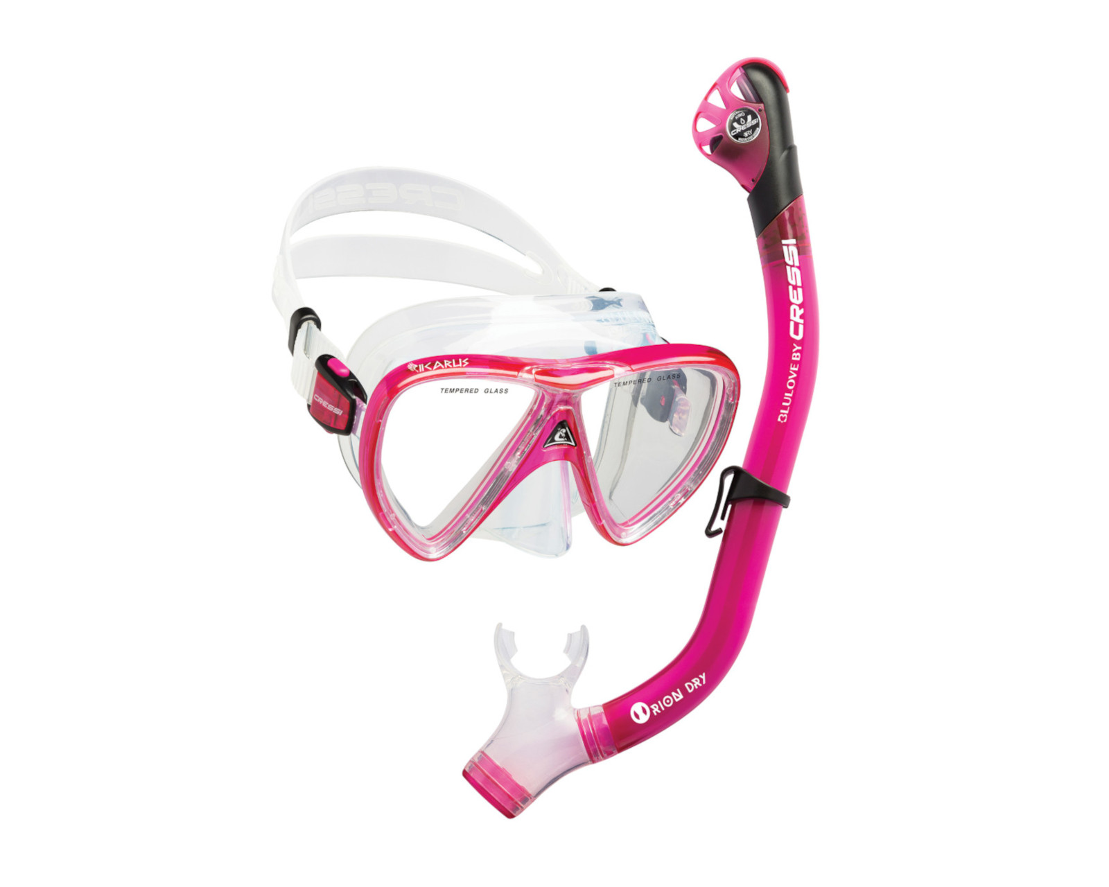 Foto 3 pulgar | Set Cressi Mex Icarus Orion Dry  Ajustable L/ Xl 27/30 Mx color Rosa para Snorkeling y Natación