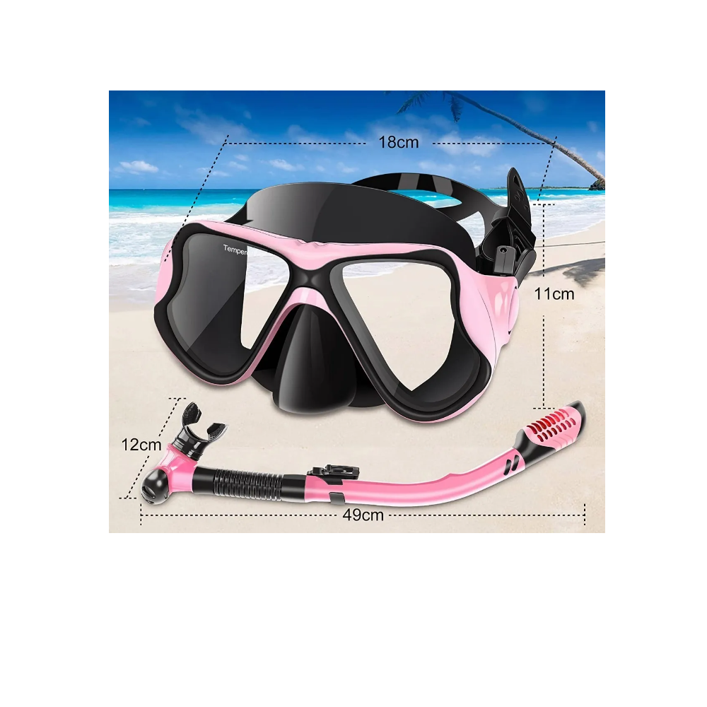 Foto 4 pulgar | Kit de Buceo con Snorkel y Gogles Ajustable color Rosa
