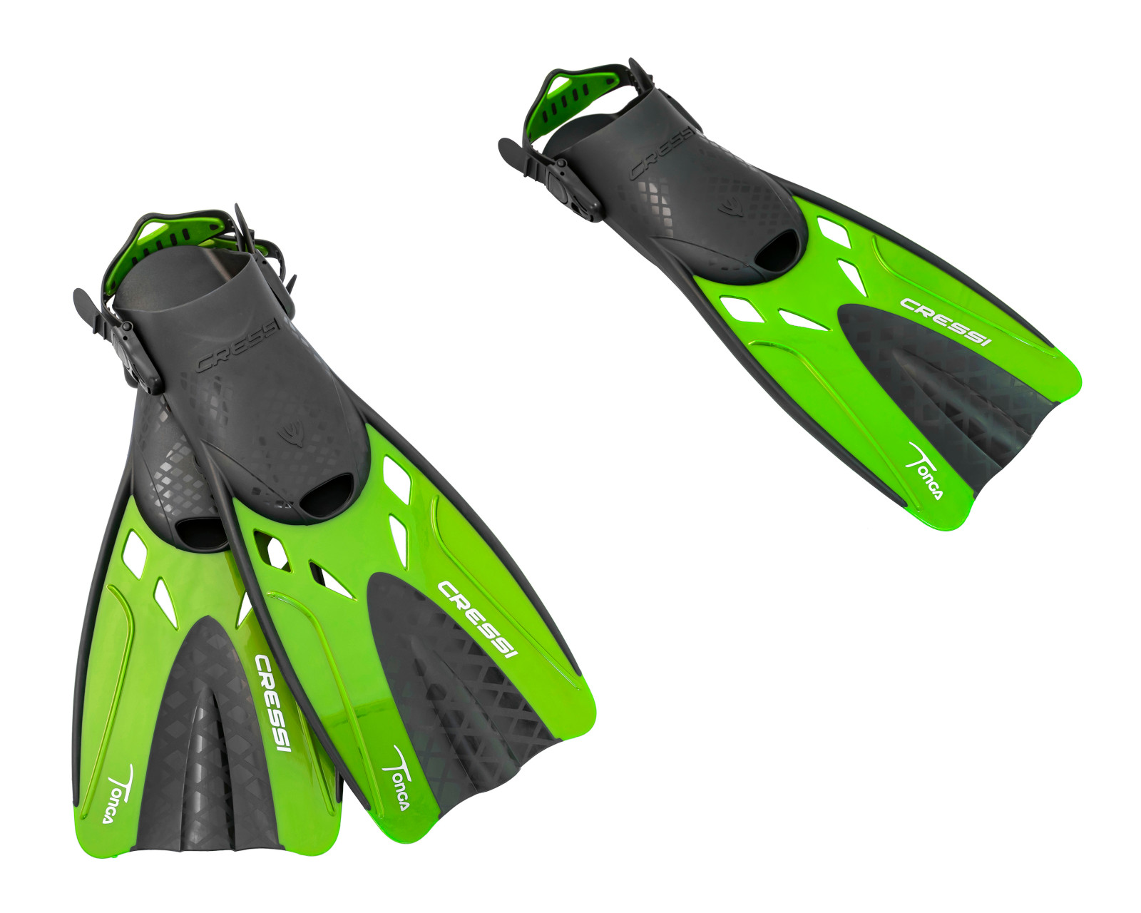 Foto 4 pulgar | Set para Snorkeling Cressi Tonga Pro Dry color Verde Talla S/M para Adulto 4 Piezas