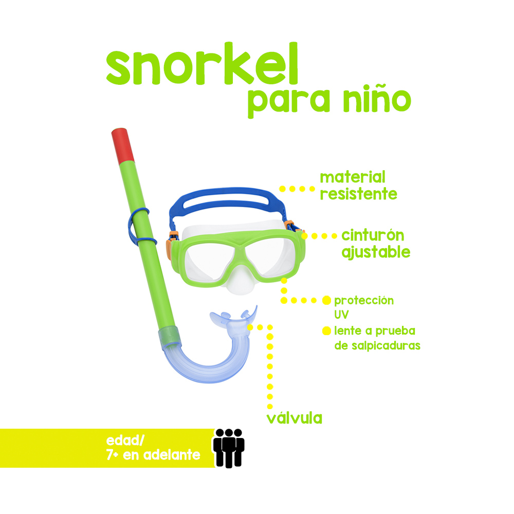Foto 3 pulgar | Juego Snorkel para Niños Bestway con Protección