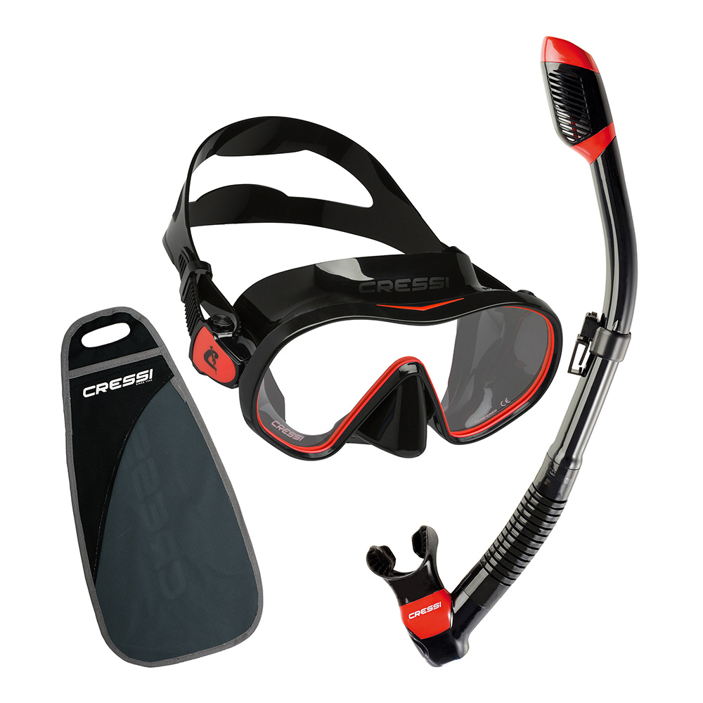 Foto 2 pulgar | Combo CRESSI F-dual & Supernova Dry Negro con Rojo
