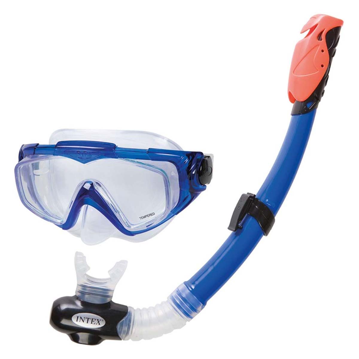 Foto 2 pulgar | Set Snorkel Intex 55962 color Azul Máscara de Buceo con Tubo para Deporte