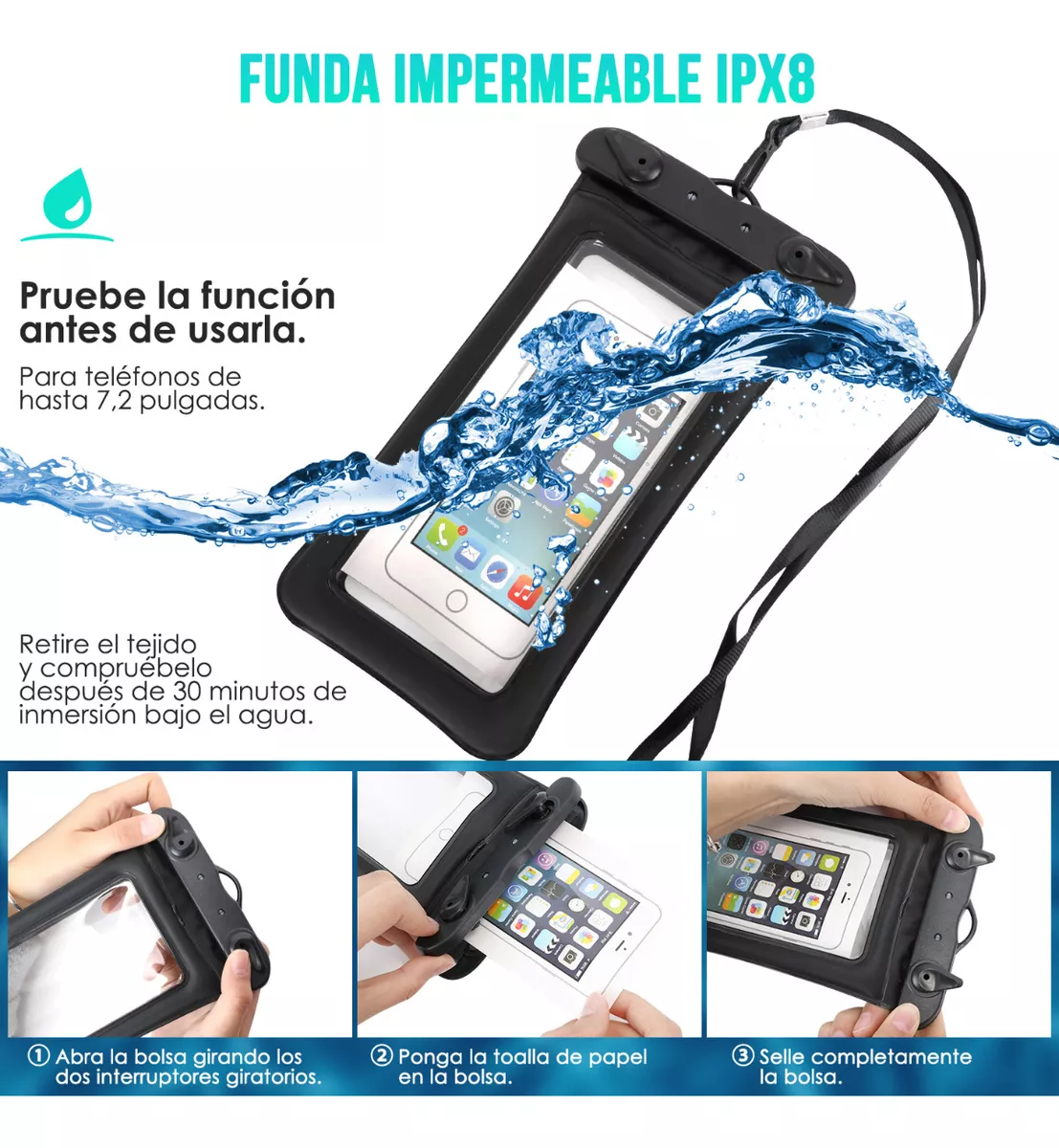 Foto 5 pulgar | Juego de Snorkel 5 en 1 Belug color Negro