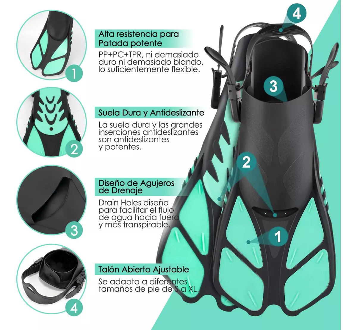 Foto 6 pulgar | Juego de Snorkel 5 en 1 Belug color Negro