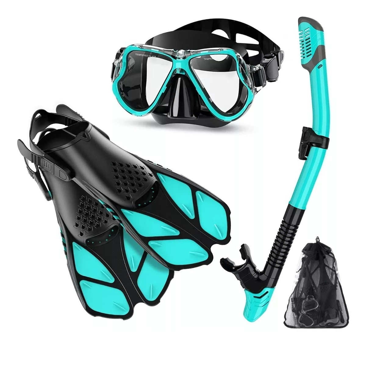 Foto 2 pulgar | Juego De Snorkel Con Máscara,buceo,aletas,bolsas Talla S Eo Safe Imports Esi-8466 Verde