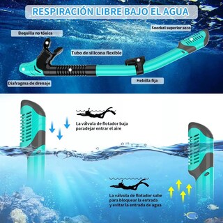 Foto 3 | Juego De Snorkel Con Máscara,buceo,aletas,bolsas Talla S Eo Safe Imports Esi-8466 Verde