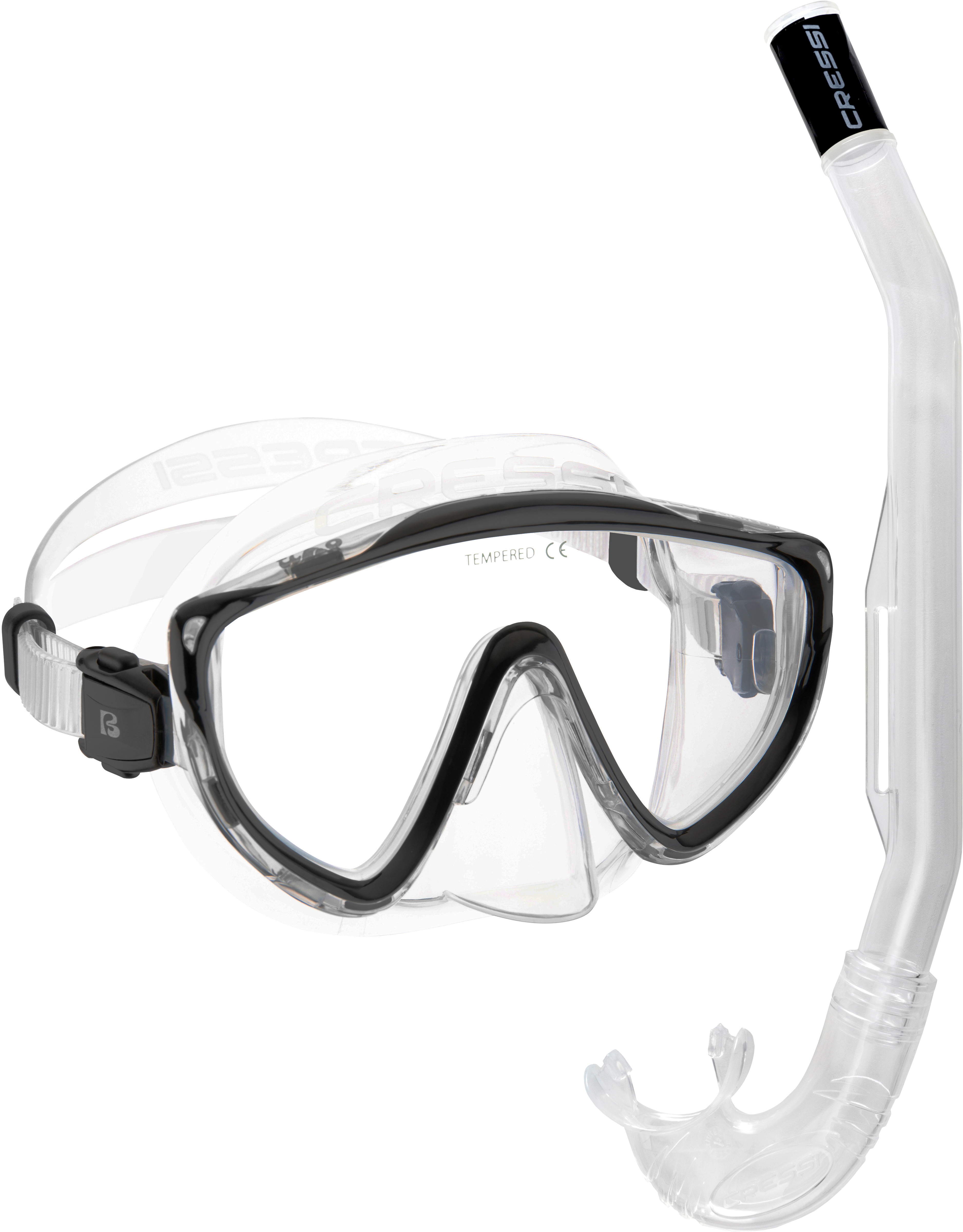 Foto 2 pulgar | Combo Cressi Tino & Island Para Buceo Y Snorkeling Negro/transparente