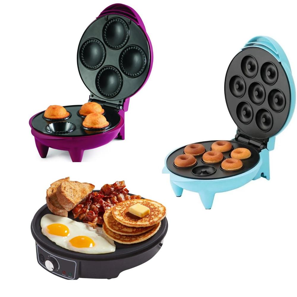 Combo de Máquinas para Cupcakes + Donas + Crepera Postre 3 Piezas $1,999