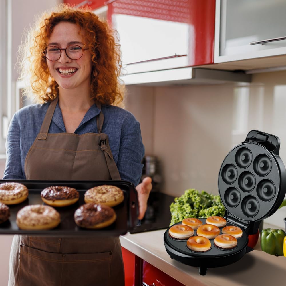 Foto 5 | Máquina Para Hacer Mini Donas Kimhi Desayuno Casa Antiadherente 7 Porciones color Negro