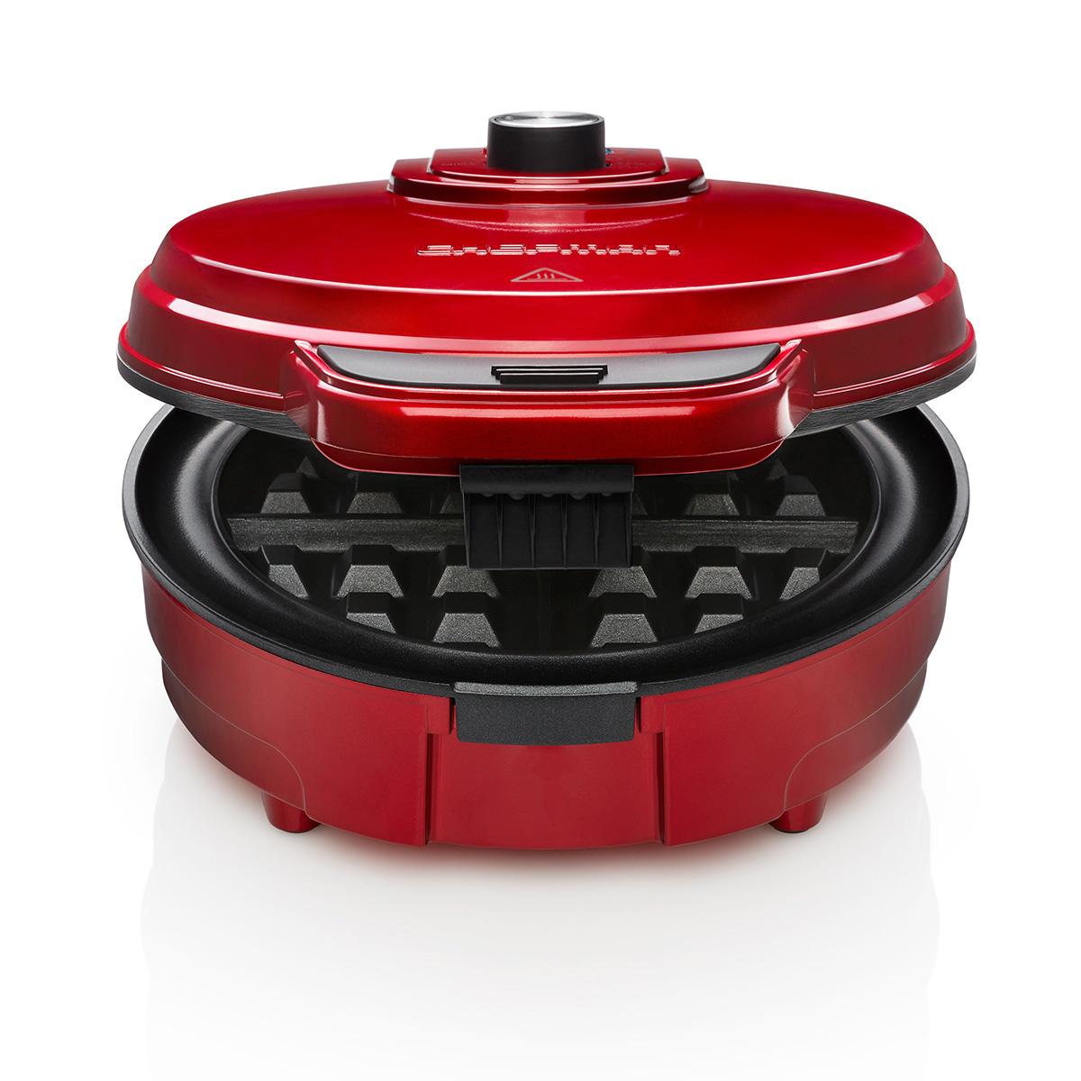Foto 1 | Wafflera Chefman color Rojo Belga Antidesbordamiento con Selector de Sombras y Foso Antisuciedad con Placas Antiadhere