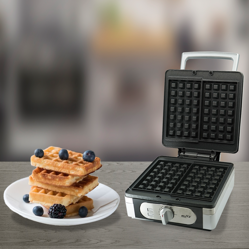 Foto 8 pulgar | Wafflera Antiadherente Blitz WAKMZW130 color Gris de Uso Comercial de 1300 W