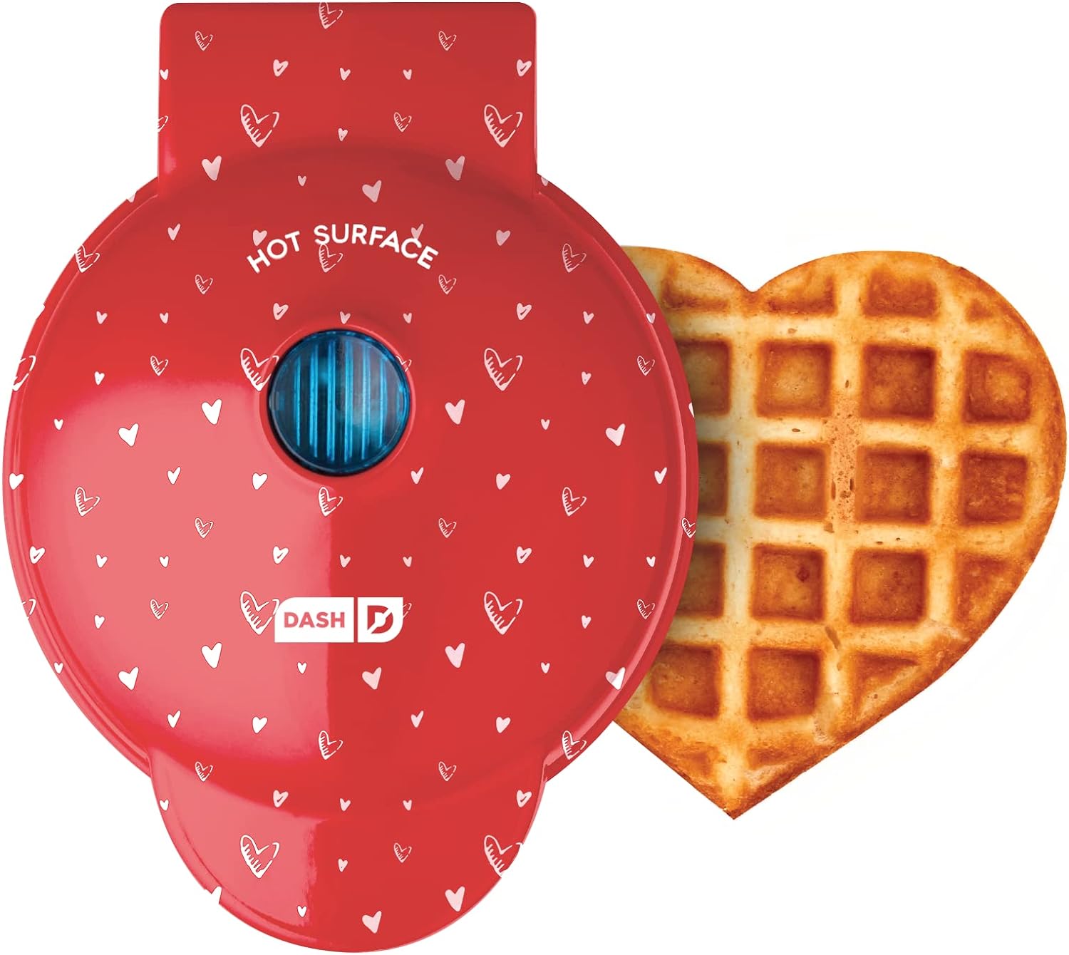 Foto 2 pulgar | Minimáquina para Wafles Individuales Roja con Forma de Corazón