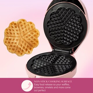Foto 4 | Máquina para Hacer Gofres Paris Hilton Heart 5 Minigofres color Rosa Eléctrica - Venta Internacional