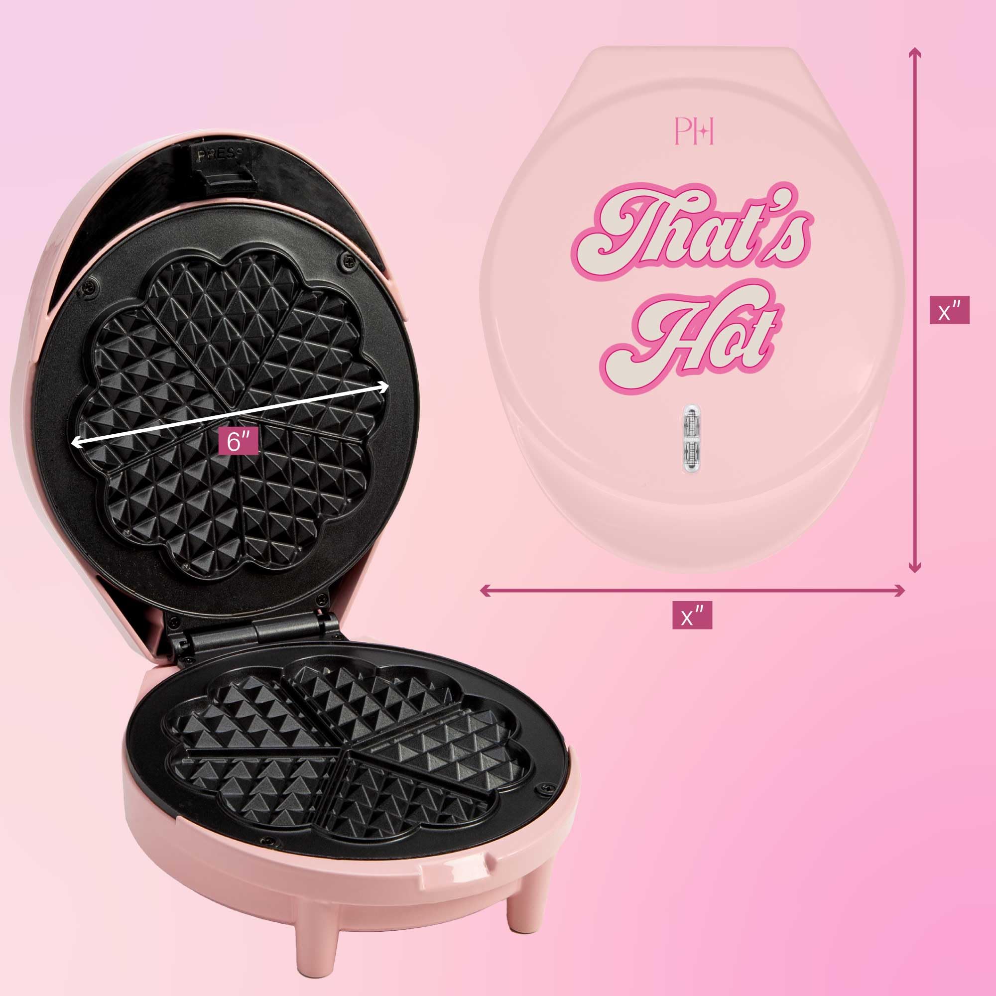 Foto 7 pulgar | Máquina para Hacer Gofres Paris Hilton Heart 5 Minigofres color Rosa Eléctrica - Venta Internacional