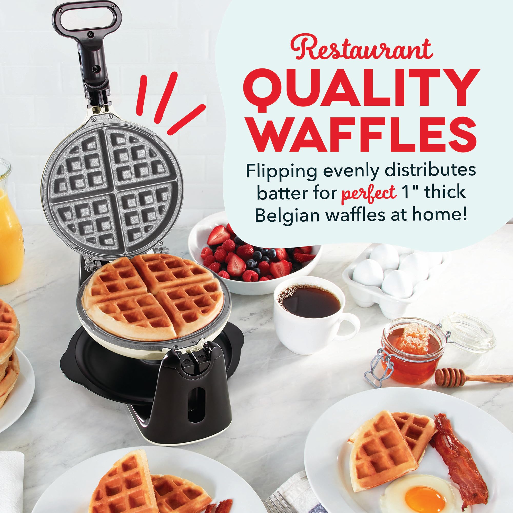 Foto 2 | Máquina Para Hacer Gofres Dash Flip Belgian Waffle Maker Con Revestimiento Cerámico - Venta Internacional