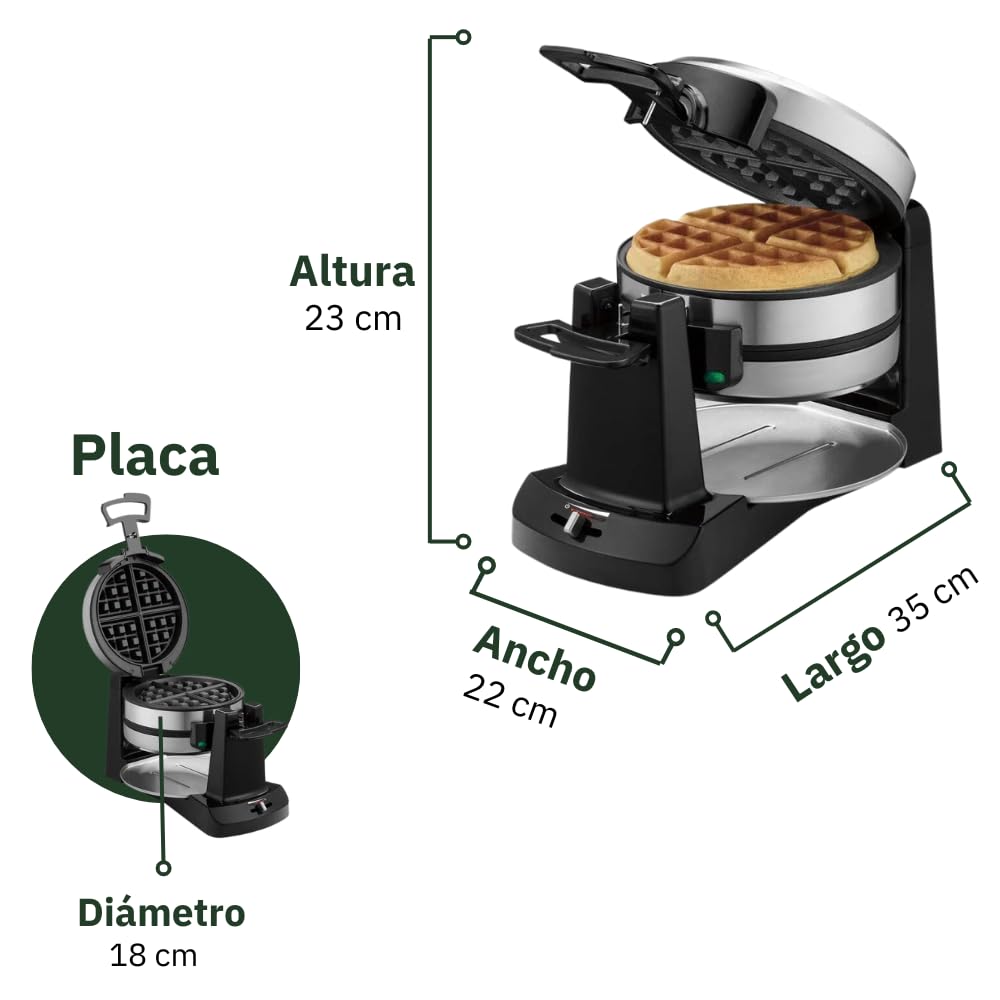 Foto 8 pulgar | Máquina Para Hacer Gofres Cuisinart Waf-f40 Con Doble Tapa, 1400 W, Color Negro Y Inoxidable - Venta Internacional.