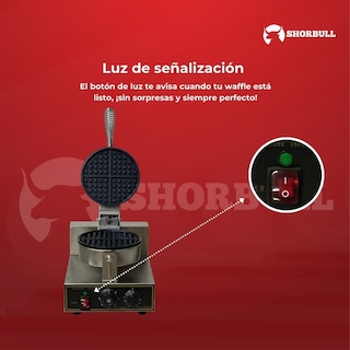 Foto 7 | Wafflera Individual Industrial Eléctrica Shorbull