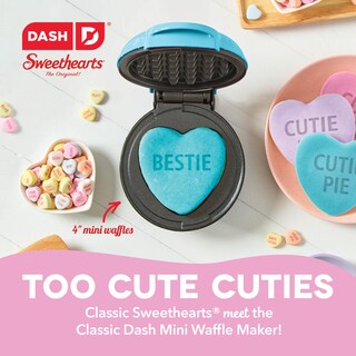 Foto 2 | Mini Máquina Para Hacer Gofres Dash X Sweethearts Bestie Blue De 4 Pulgadas - Venta Internacional.
