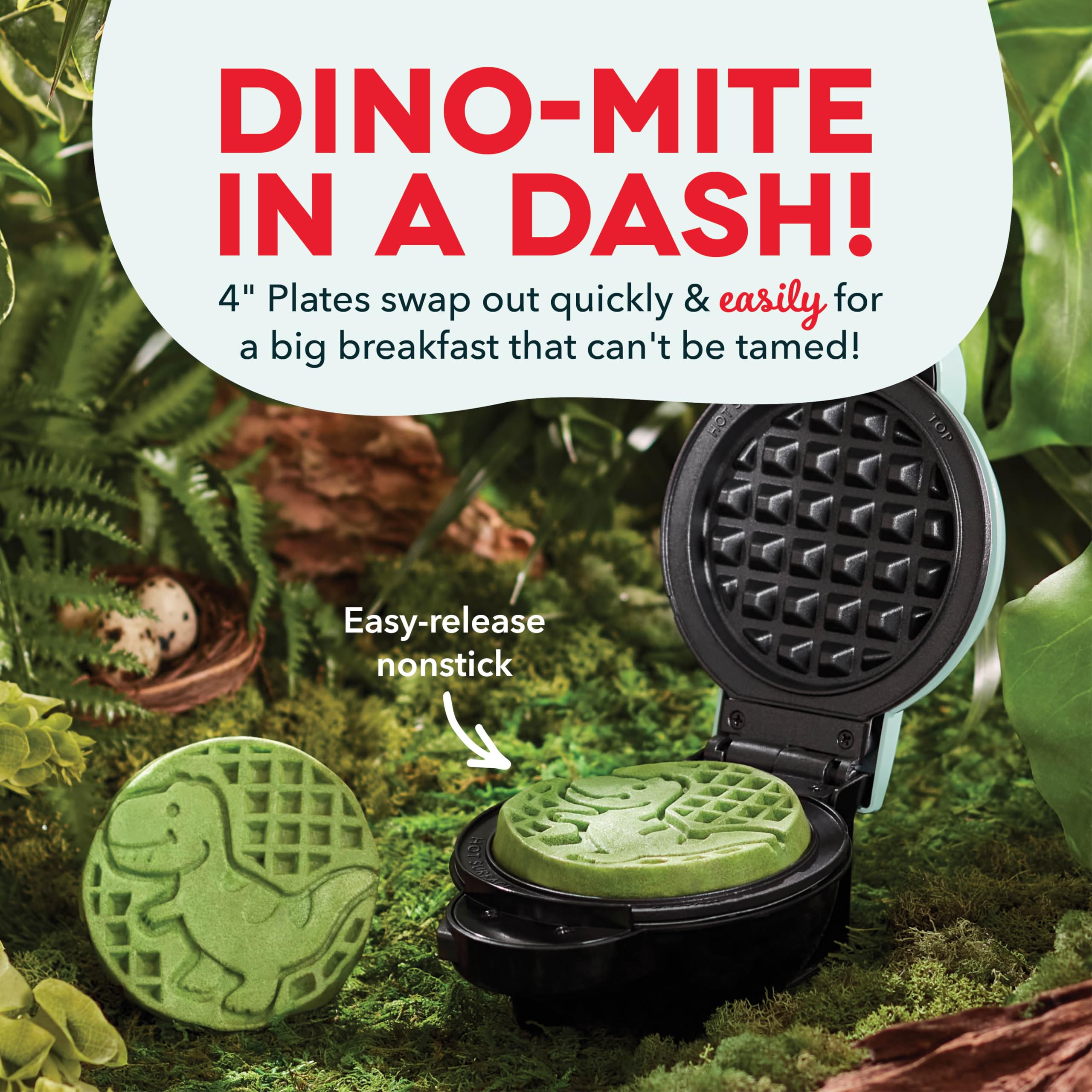 Foto 4 pulgar | Juego De Platos Para Gofres Dash Multimaker Mini System Two De 10 Cm - Venta Internacional.